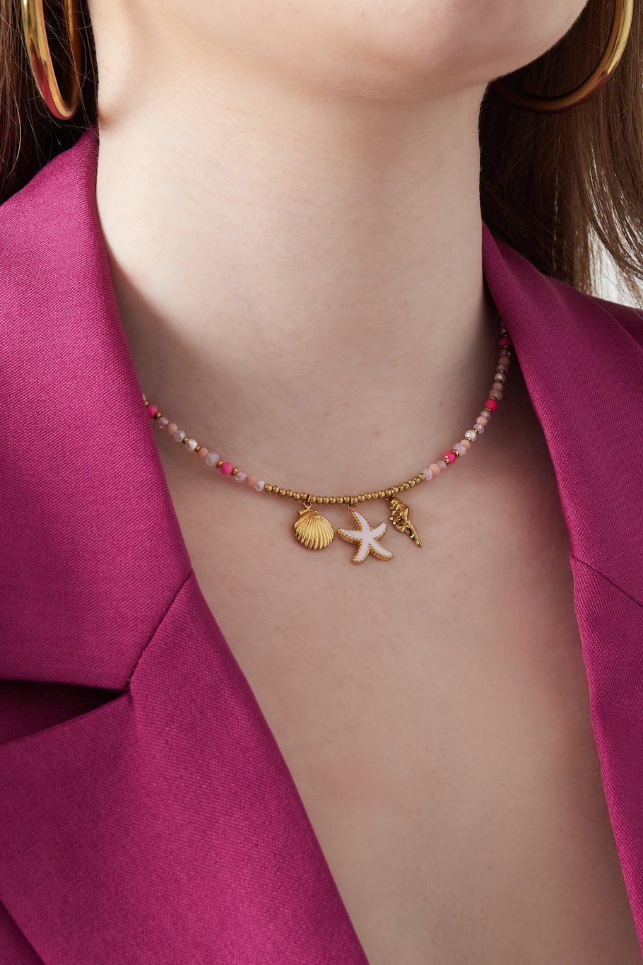 necklace pink sea babe - rose  Picture2
